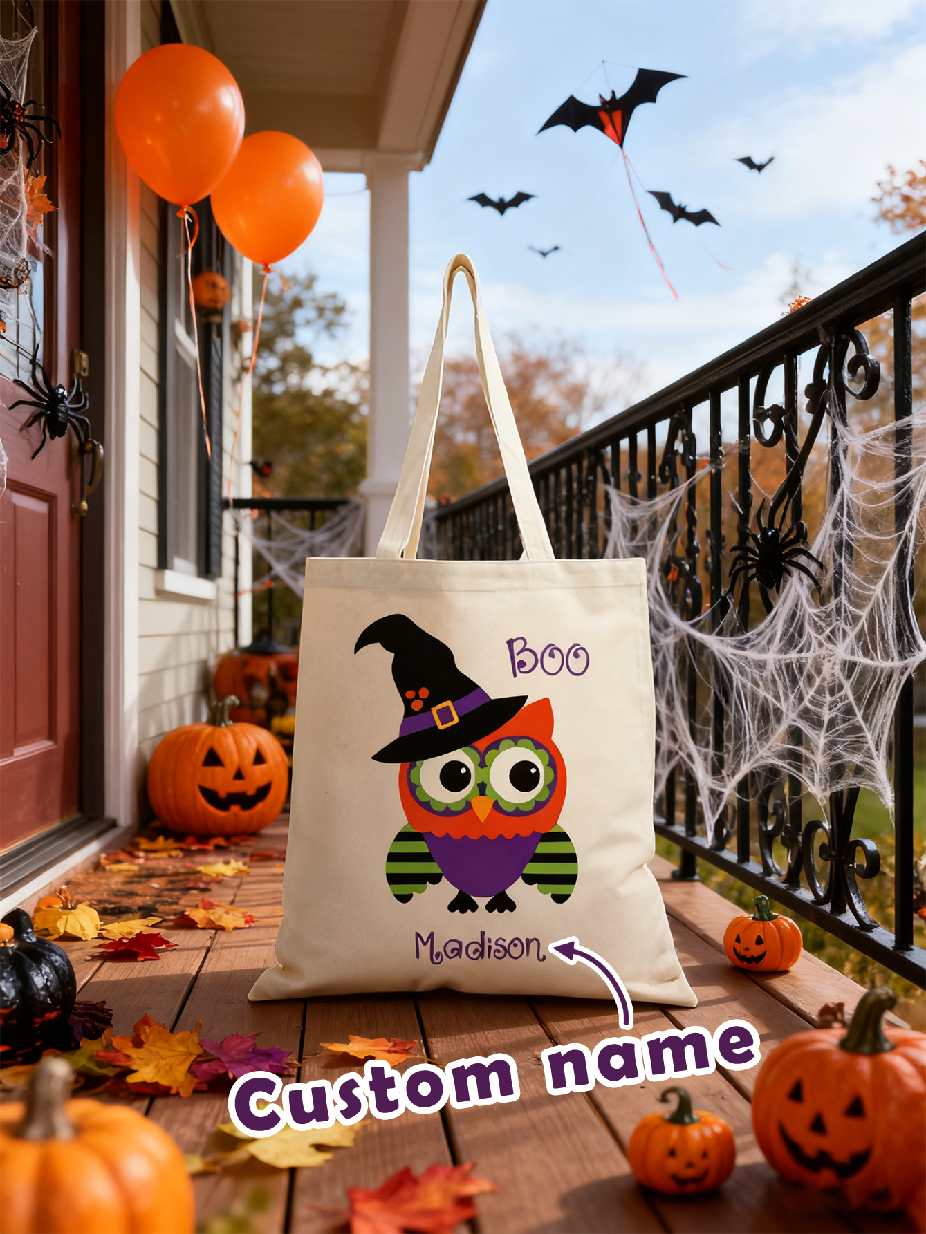 Personalized Halloween Owl Candy Bag